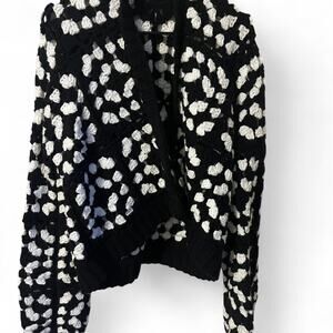 Oversized black and white